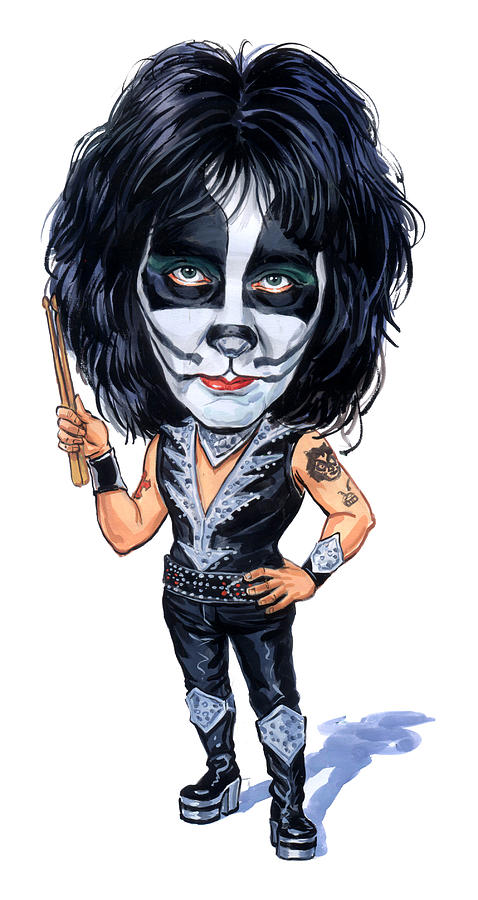 Rock And Roll Painting - Peter Criss by Art  