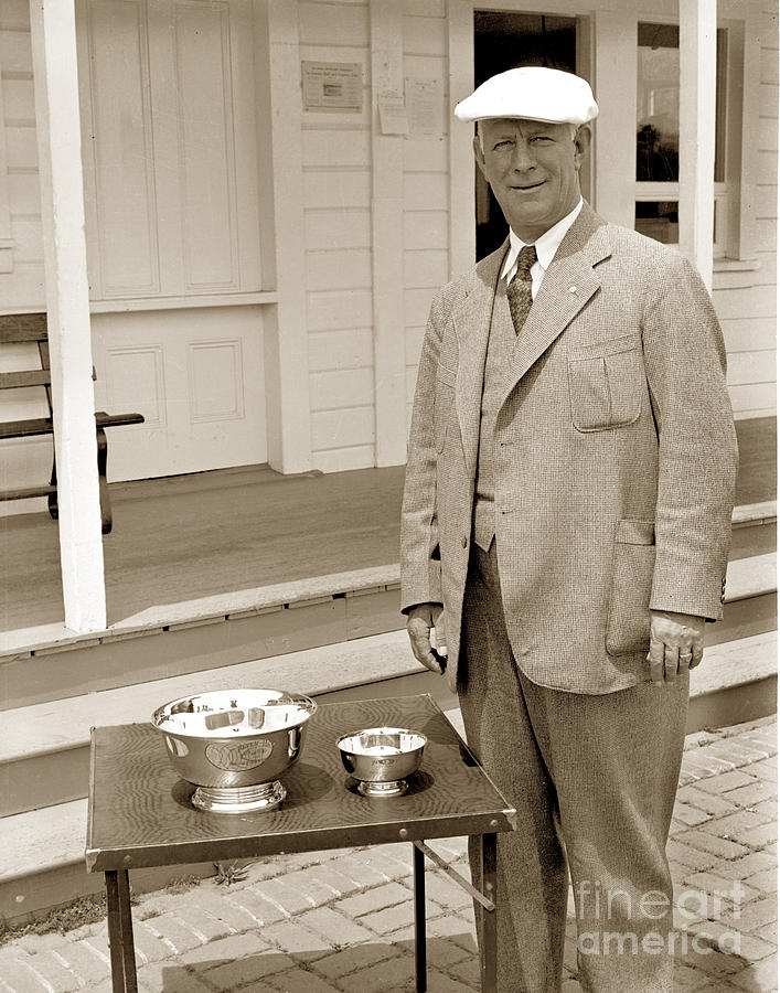 Golfer Photograph - Peter Hay golfer Pebble Beach circa 1950 by Monterey County Historical Society