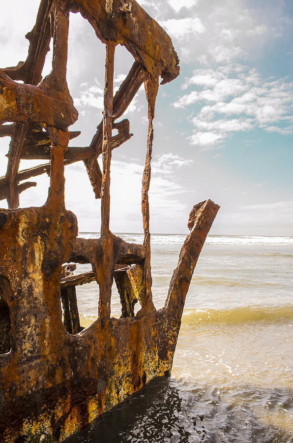 Beach Photograph - Peter Iredale 2 by Tara Friedt