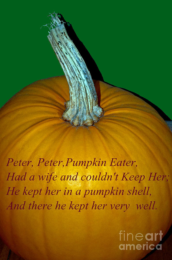 Peter Peter Pumpkin Eater Photograph by Tikvahs Hope