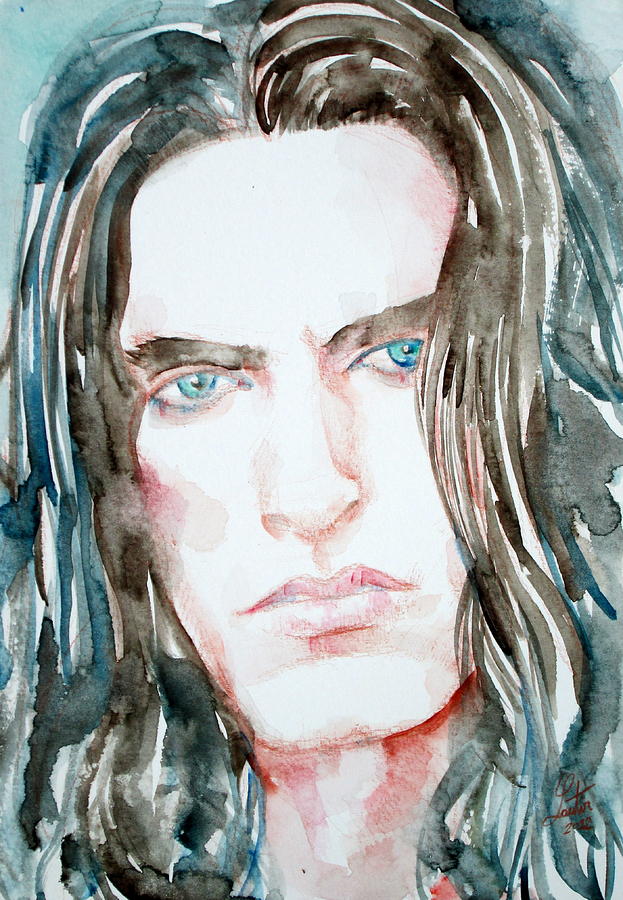 Peter Steele Watercolor Portrait Painting by Fabrizio Cassetta - Fine ...