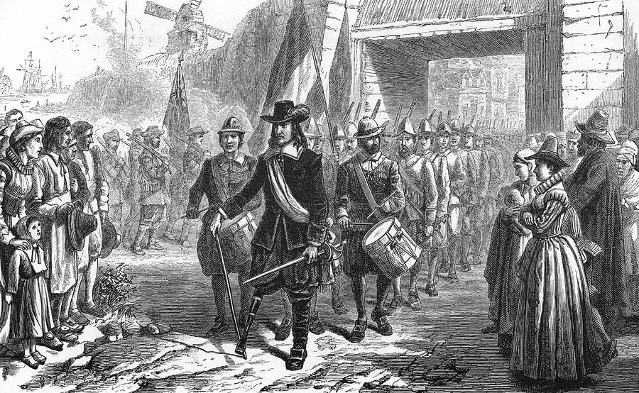 Peter Stuyvesant Leads Out His Troops Drawing by Mary Evans Picture ...