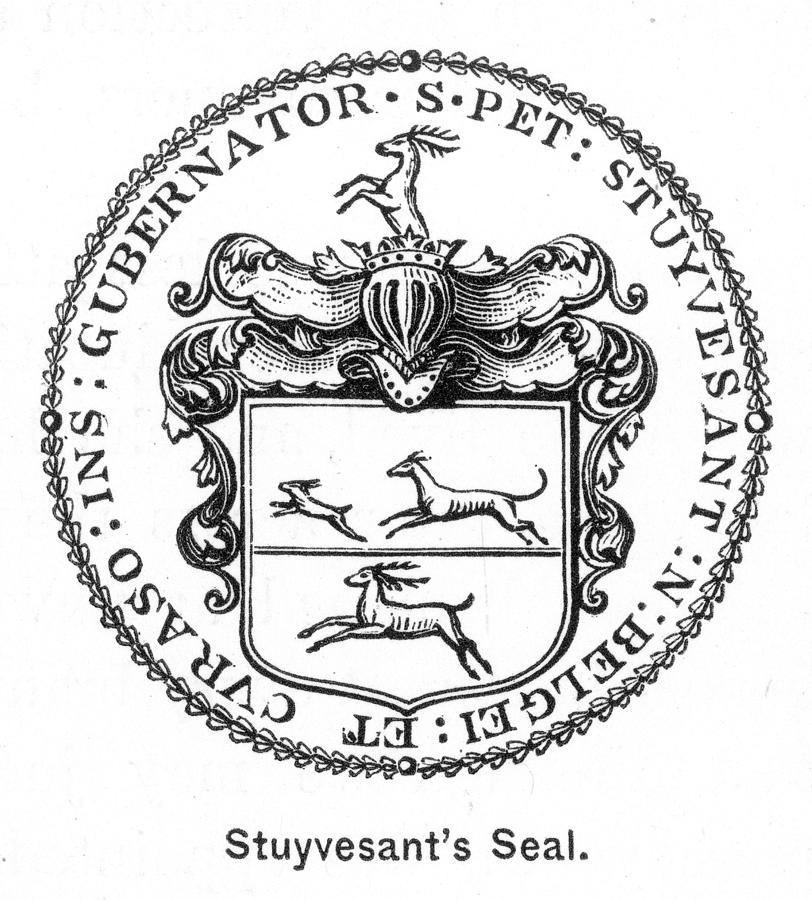 Peter Stuyvesants Seal Painting by Granger