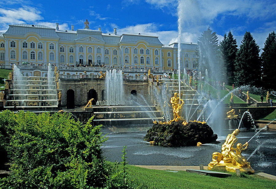 Fountain Photograph - Peterhof Palace by Dennis Cox