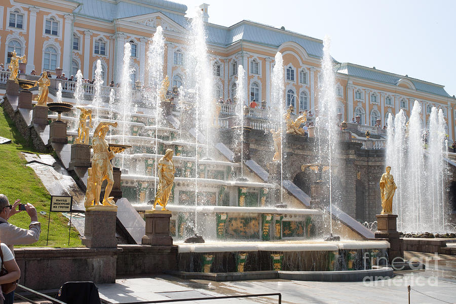 Peterhof Palace Fountains Photograph by Thomas Marchessault
