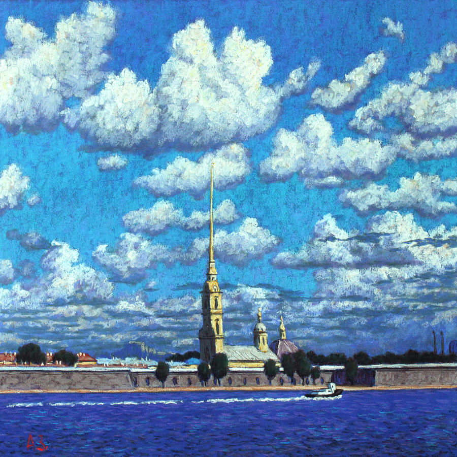 Summer Pastel - Petersburg. Peter and Paul Fortress by Aleksey Zuev