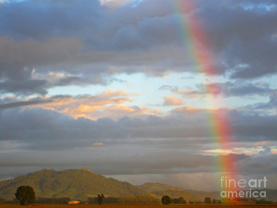 Petersons Butte Rainbow Landscape Photograph by Nick Boren