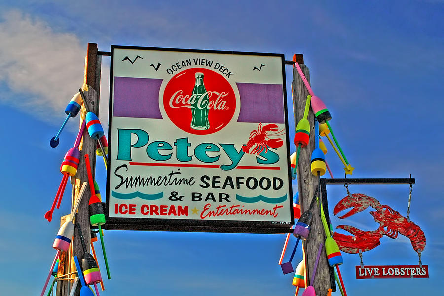 Summer Photograph - Peteys Seafood by Joann Vitali