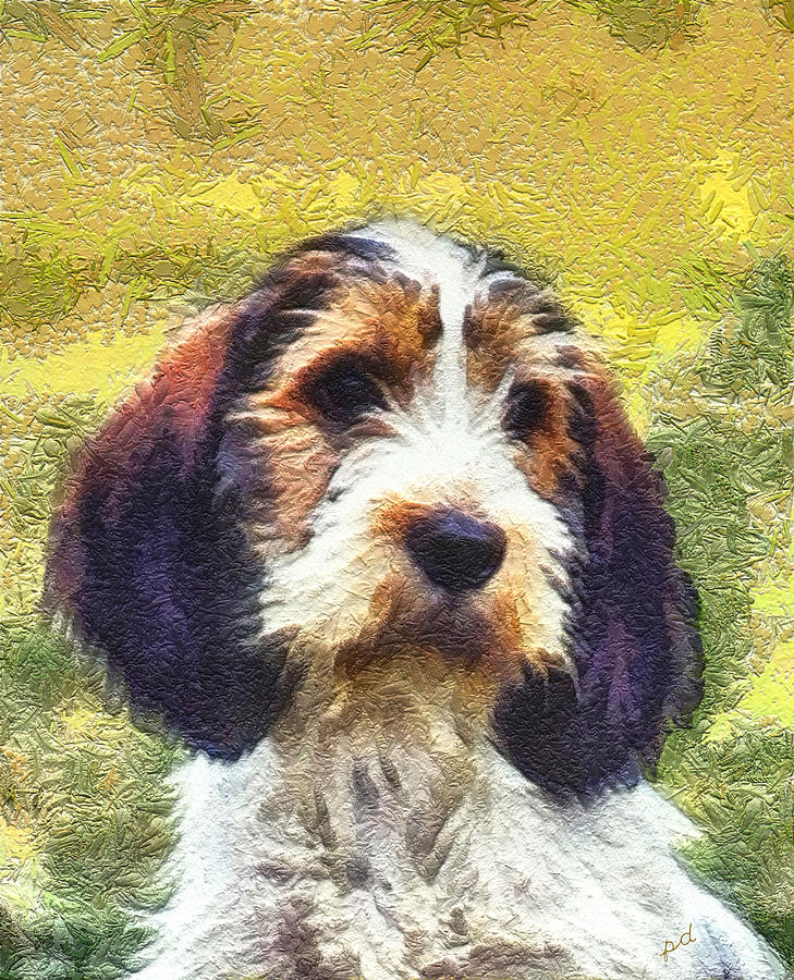 Petit Basset Griffon Vendeen - Geoffrey Painting by Doggy Lips