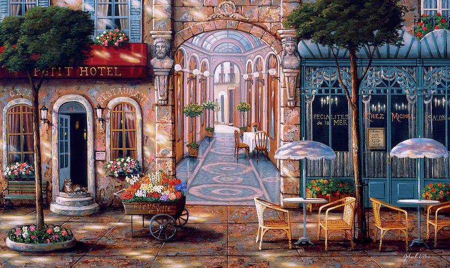 Petit Hotel Painting by MGL Meiklejohn Graphics Licensing