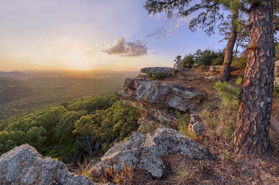 Petit Jean Sunset - Arkansas - CCC Overlook Photograph by Jason Politte