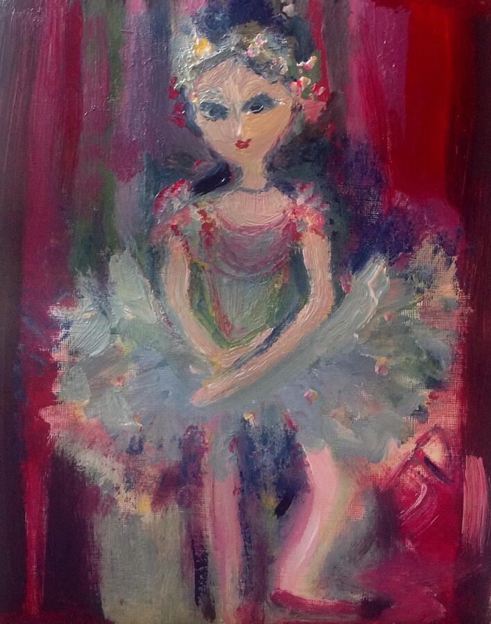Petite ballerina Painting by Judith Desrosiers