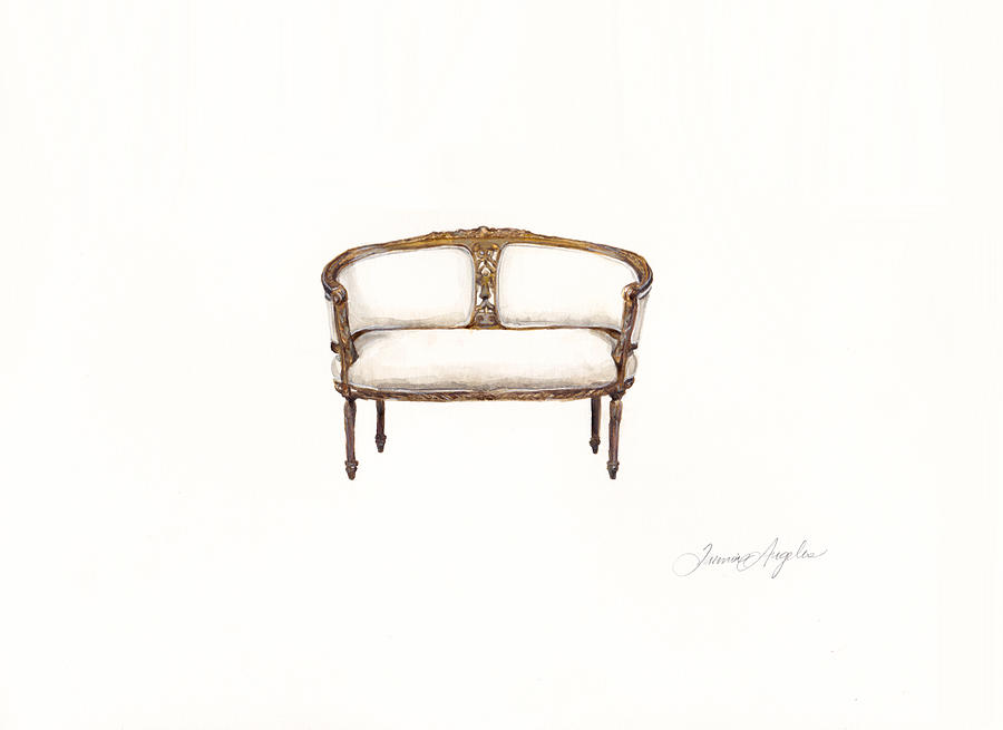 Furniture Painting - Petite Loveseat  by Jazmin Angeles