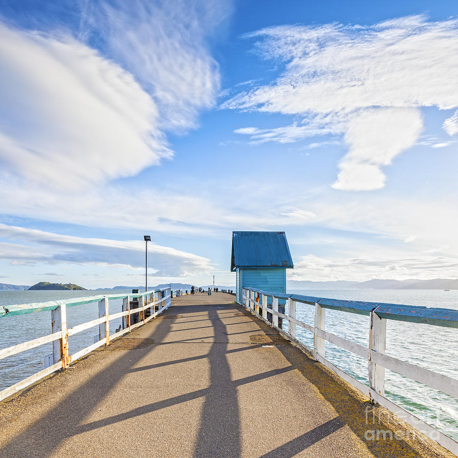 Landscape Photograph - Petone Pier Wellington New Zealand by Colin and Linda McKie