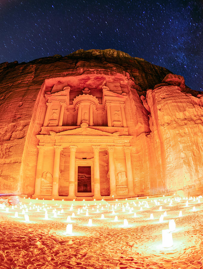 Petra by night Photograph by Alexey Stiop