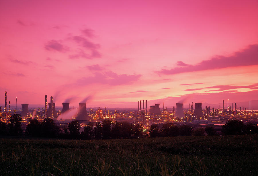 Petrochemical Plant At Dusk Photograph by Andy Williams/science Photo Library