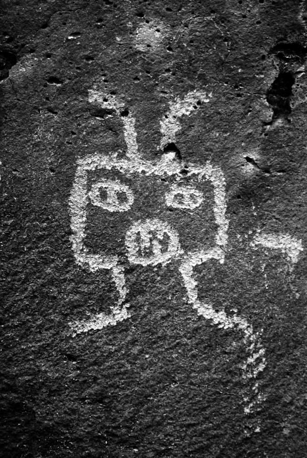 Petroglyph Art V a.k.a. Robot Alien Photograph by Daniel Woodrum