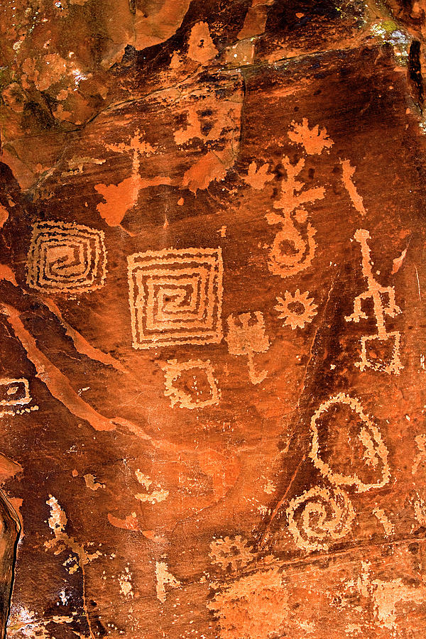 Petroglyph Symbols Photograph by Phyllis Denton