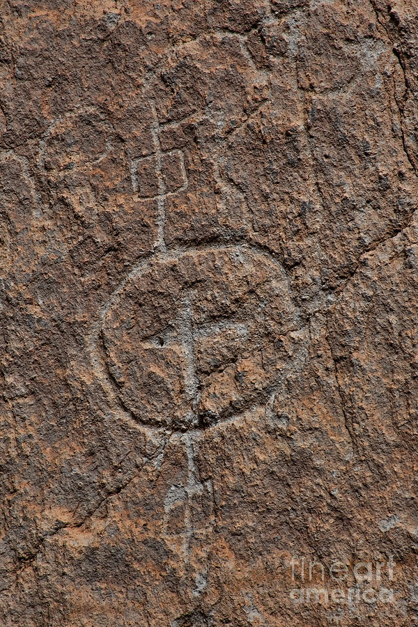 Bandelier National Monument Photograph - Petroglyph V2 by Douglas Barnard