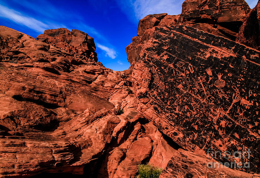 Petroglyphs of Valley of Fire Canyon Photograph by Brenda Giasson
