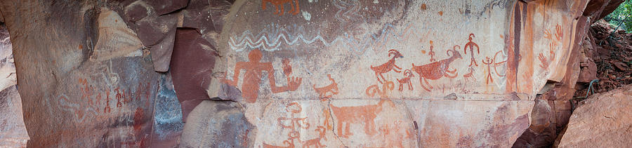 Color Image Photograph - Petroglyphs On Rock, Palatki Ruins by Panoramic Images