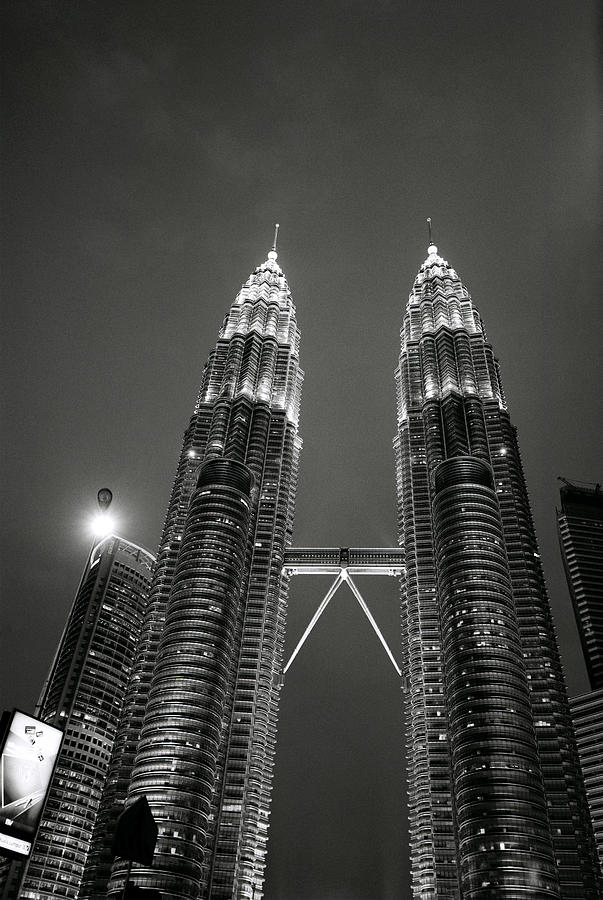 Petronas Towers At Night Photograph by Shaun Higson
