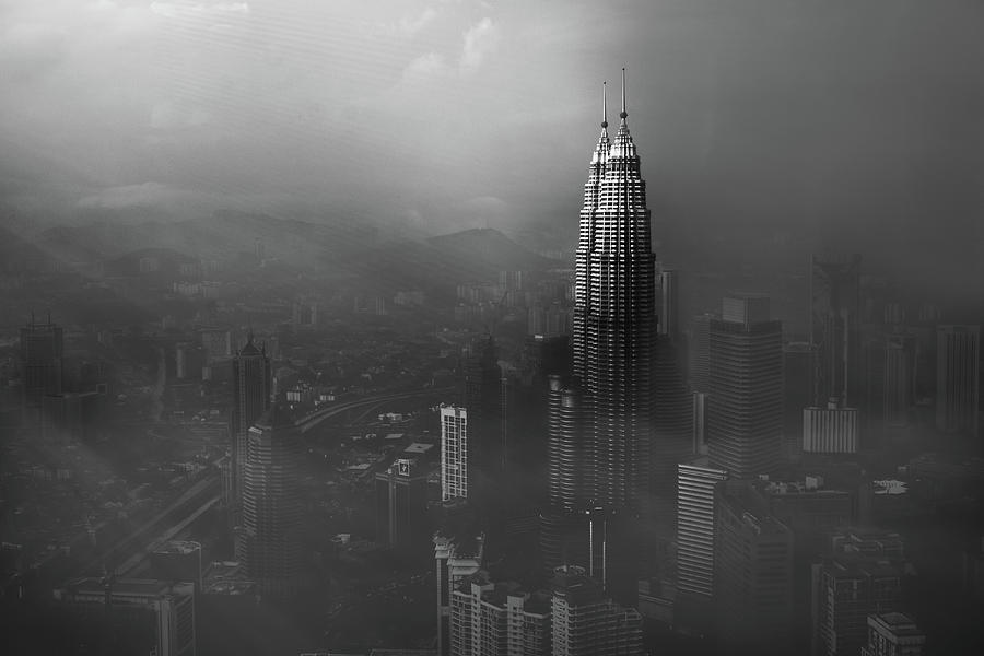 Petronas Towers In A Foggy Afternoon Photograph by Nader El Assy