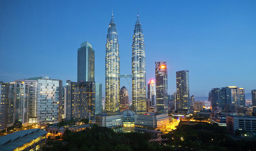 Petronas Twin Towers And Kuala Lumpar Photograph by Travelpix Ltd
