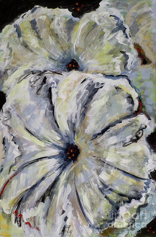 Petunias Painting by Frances Marino
