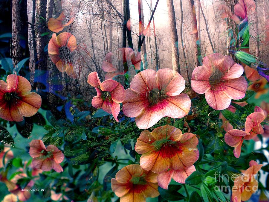 Flower Photograph - Petunias In The Forest by AZ Creative Visions