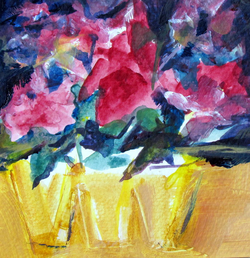 Petunias Ready to Plant Painting by Betty Pieper