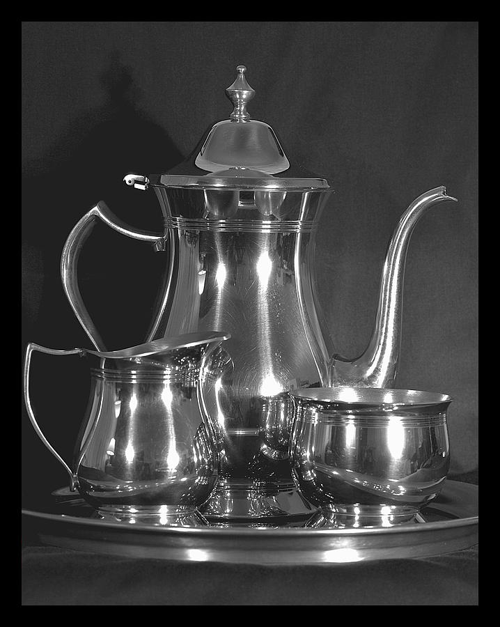 Pewter Coffee Set Photograph by Pat Exum