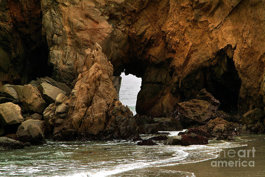 Pfeiffer Beach Rocks In Big Sur Photograph