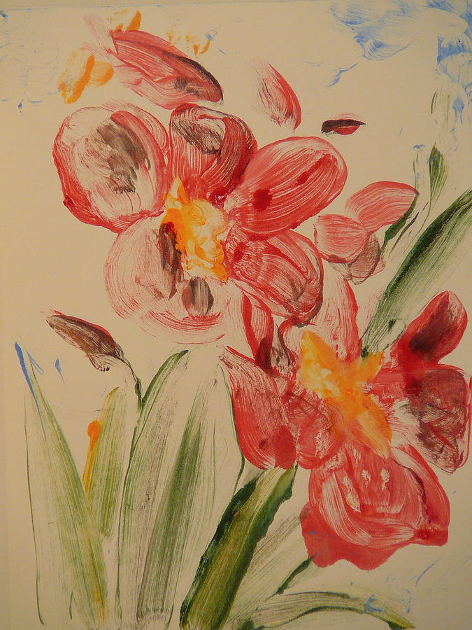 Flower Painting - Phalaenopsis In Pink by Valerie Lynch Flower Painting - Phalaenopsis In Pink by Valerie Lynch