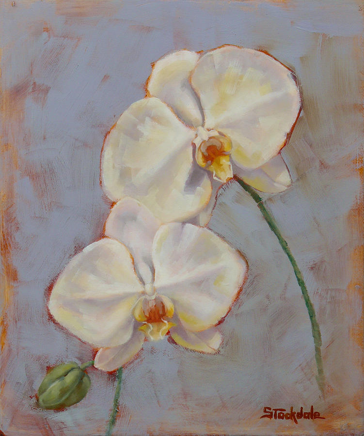Phalaenopsis Orchid Painting by Margaret Stockdale