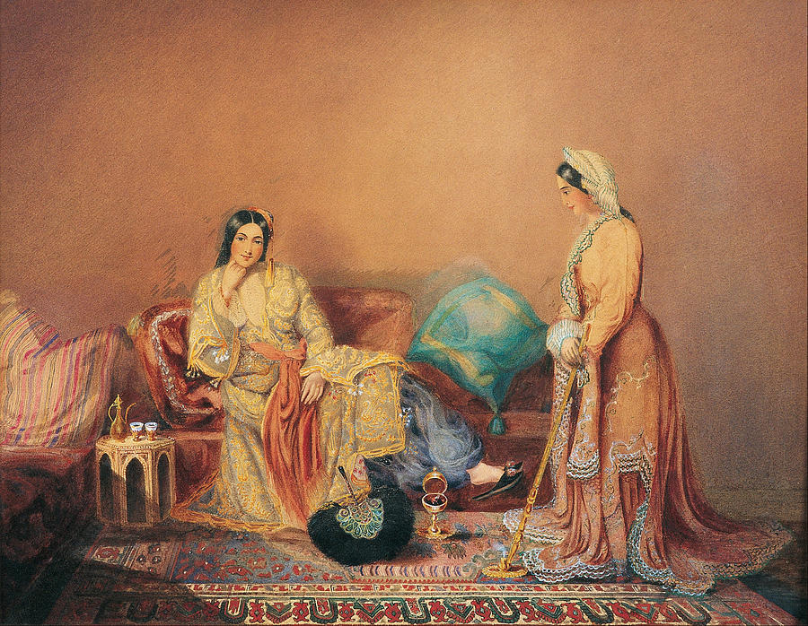 Phanariot Greek Ladies Painting by Daniel Valentine Riviere