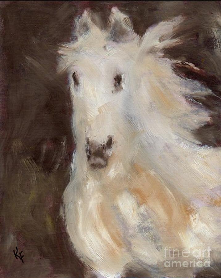 Horse Painting - Phantom by Kathleen Farmer