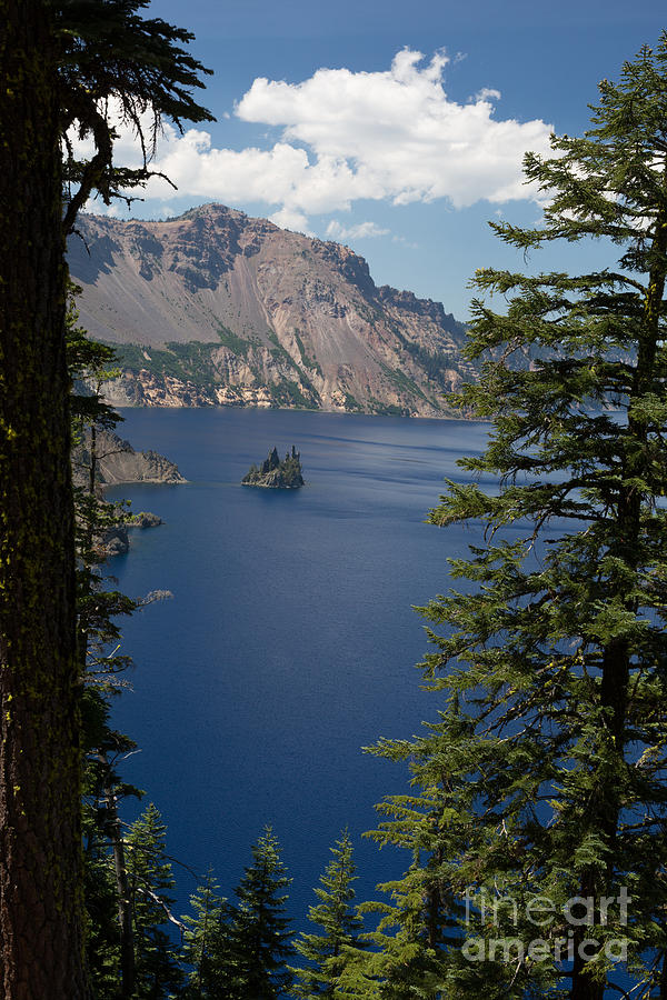 Crater Lake Np Photograph - Phantom Ship 1 by Dan Hartford Crater Lake Np Photograph - Phantom Ship 1 by Dan Hartford