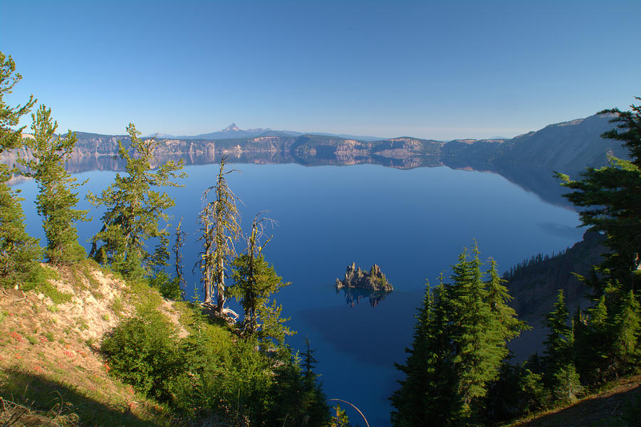 Landscape Photograph - Phantom Ship Island In Crater Lake by Brian Harig