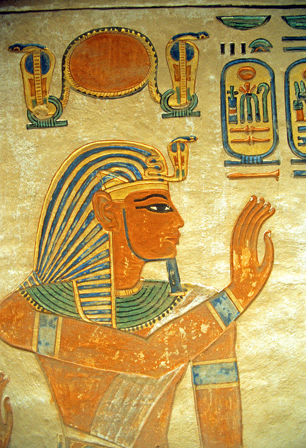 Pharaoh fresco Photograph by Dennis Cox
