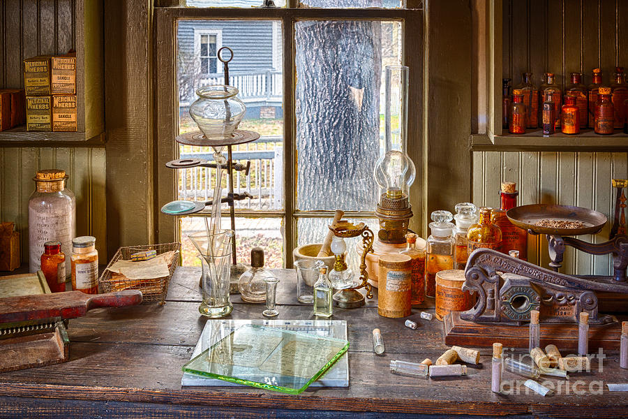Dallas Photograph - Pharmacist Desk by Inge Johnsson