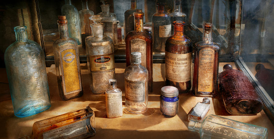 Bottle Photograph - Pharmacist - Digestable by Mike Savad