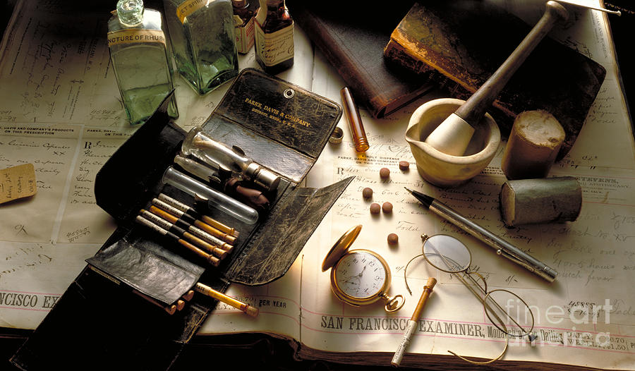 Still Life Photograph - Pharmacists Tools by Brooks / Brown