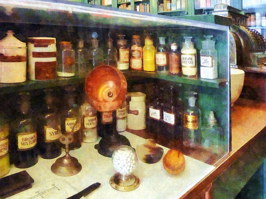 Pharmacy - Behind the Counter at the Drugstore Photograph by Susan Savad