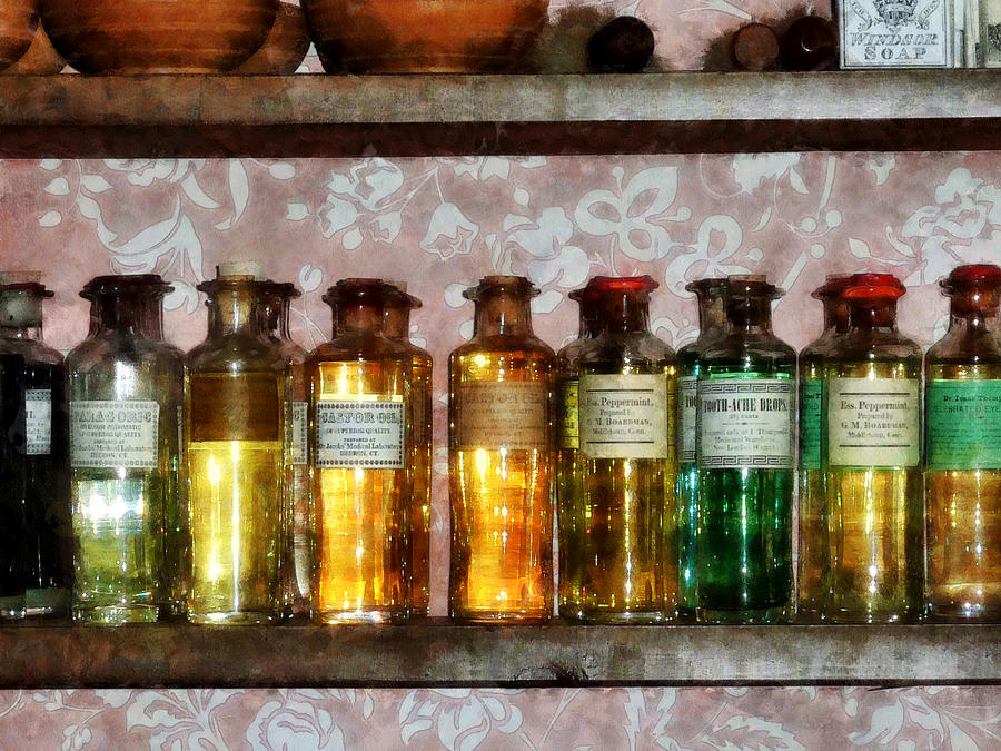 Pharmacy - Old Fashioned Remedies Photograph by Susan Savad