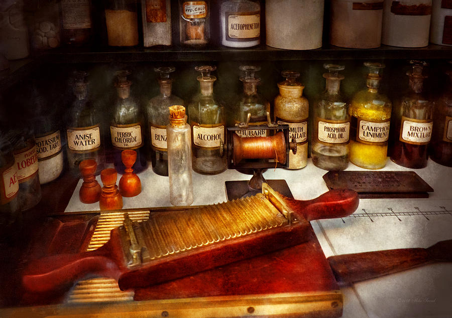 Still Life Photograph - Pharmacy - The dispensary  by Mike Savad