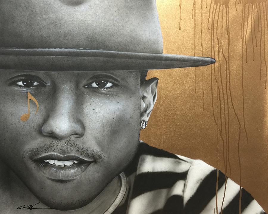 Pharrell in Gold Painting by Christian Chapman Art - Fine Art America