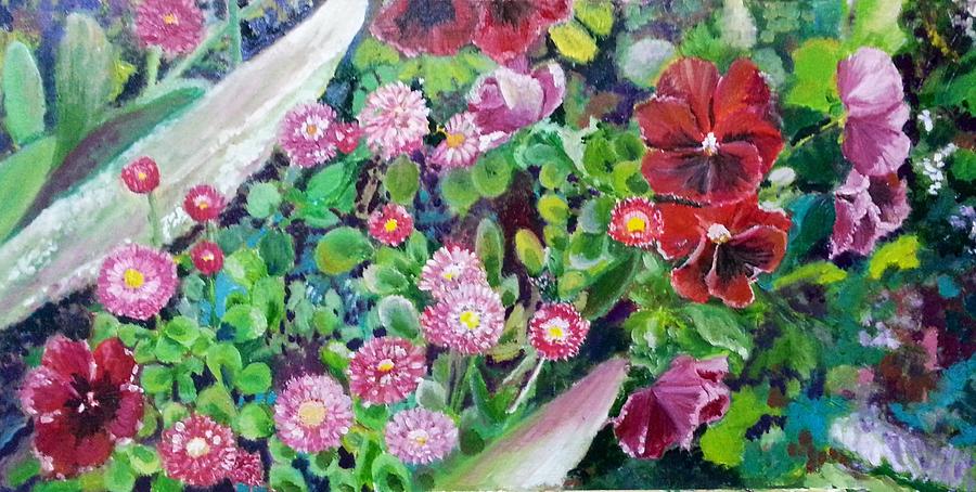 Flower Painting - Phases 2 by Aditi Bhatt