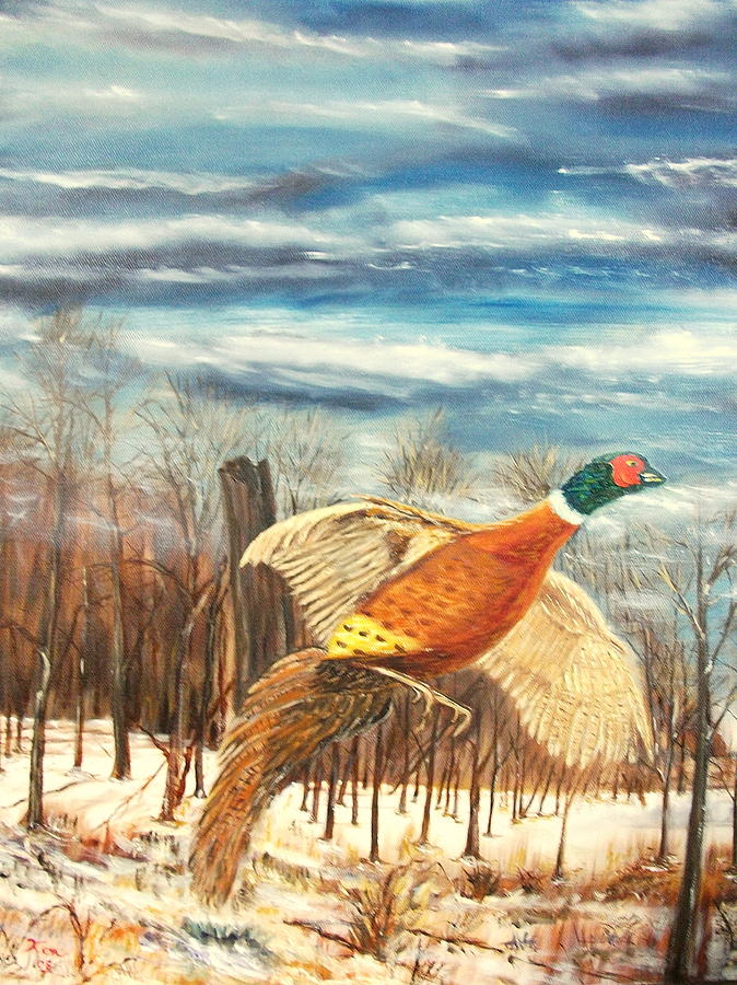 Bird Painting - Pheasant 2 by Kenneth LePoidevin