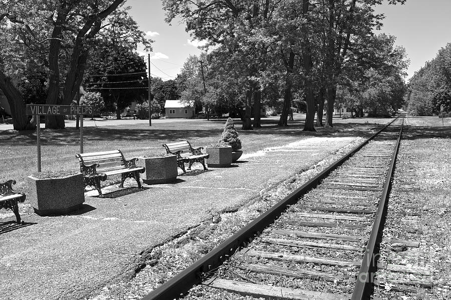 Phelps NY train Station in Black and White Photograph by William Norton